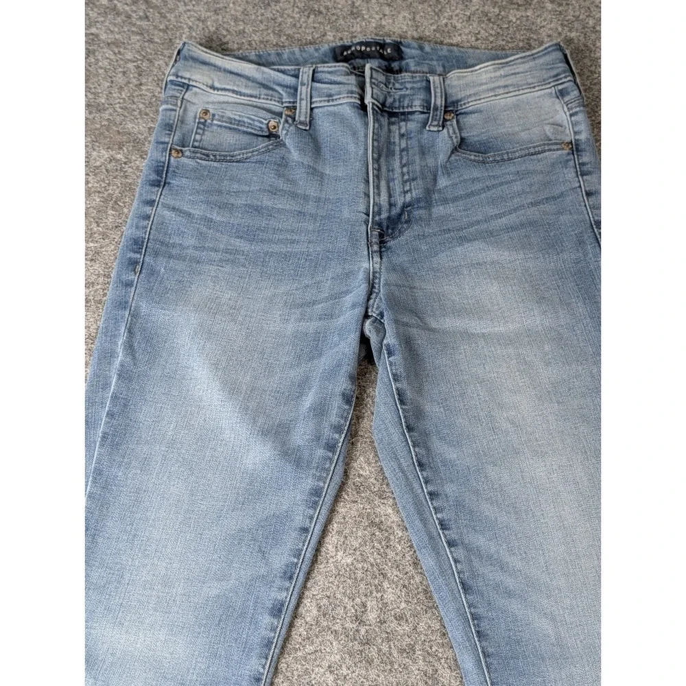 Aeropostale‎ High Rise Jegging Womens 6 Reg Light Wash Blue Skinny Denim Jeans